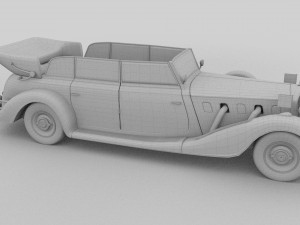mercedes 770k grosser nazi staff car hdri 3D 模型