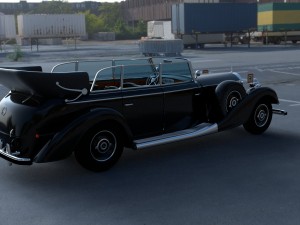 mercedes 770k grosser nazi staff car hdri 3D 模型