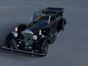 mercedes 770k grosser nazi staff car hdri 3D 模型