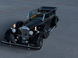 mercedes 770k grosser nazi personel arabası hdri 3D Model