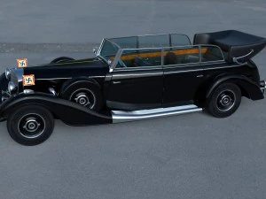 mercedes 770k grosser nazi personel arabası hdri 3D Model