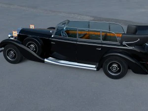 mercedes 770k grosser nazi personel arabası hdri 3D Model
