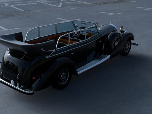 mercedes 770k grosser nazi staff car hdri 3D 模型