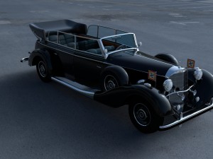 mercedes 770k grosser nazi staff car hdri 3D 模型