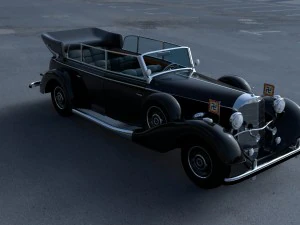 mercedes 770k grosser nazi personel arabası hdri 3D Model