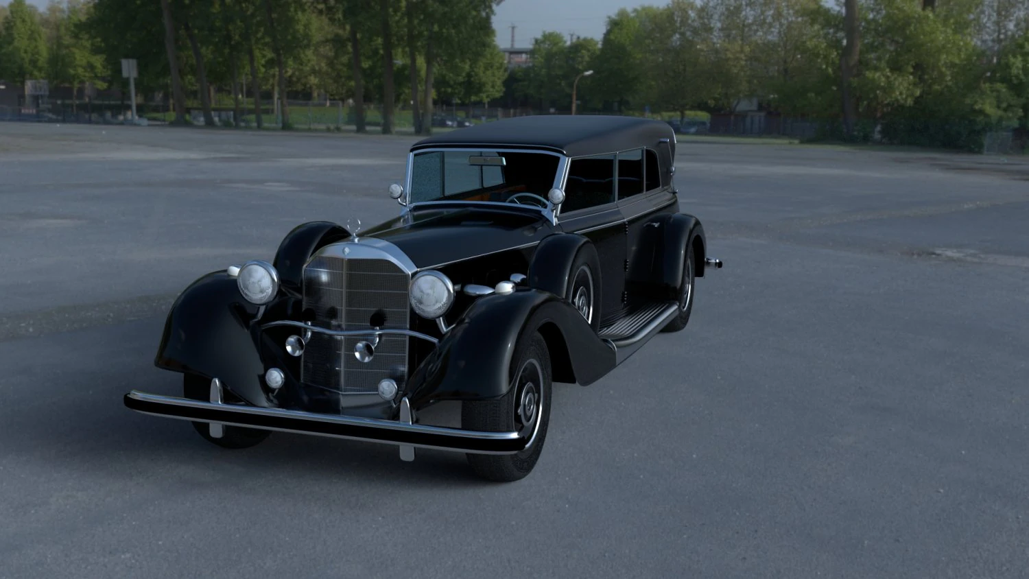 mercedes 770k grosser staff car hdri 3D Model .c4d .max .obj .3ds .fbx .stl .blend 