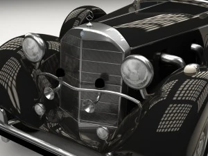 mercedes 770k grosser staff car hdri 3D Model