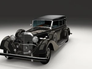 mercedes 770k grosser staff car hdri 3D Model