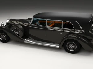 mercedes 770k grosser staff car hdri 3D Model