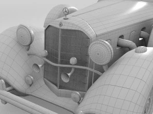 mercedes 770k grosser staff car hdri 3D Model