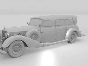 mercedes 770k grosser staff car hdri 3D Model