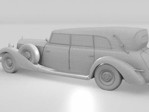 mercedes 770k grosser staff car hdri 3D Model