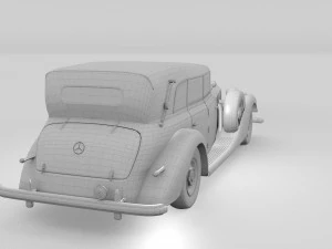 mercedes 770k grosser staff car hdri 3D Model