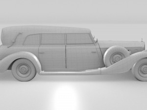 mercedes 770k grosser staff car hdri 3D 모델