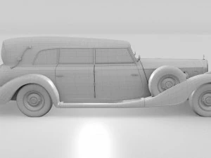 mercedes 770k grosser staff car hdri 3D Model