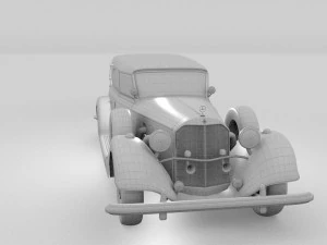 mercedes 770k grosser staff car hdri 3D Model