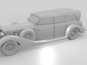 mercedes 770k grosser staff car hdri 3D 모델