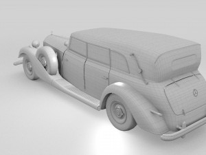 mercedes 770k grosser staff car hdri 3D 모델