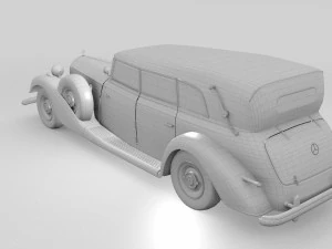 mercedes 770k grosser staff car hdri 3D Model