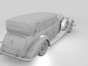 mercedes 770k grosser staff car hdri 3D Model