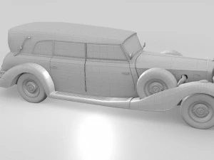 mercedes 770k grosser staff car hdri 3D Model