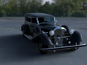 mercedes 770k grosser staff car hdri 3D 모델