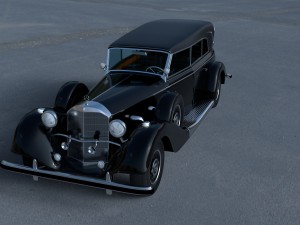 mercedes 770k grosser staff car hdri 3D 모델