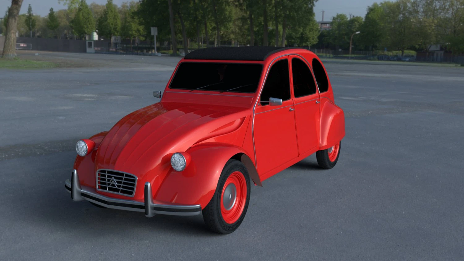 citroen 2cv hdri 3D Model .c4d .max .obj .3ds .fbx .stl .blend 