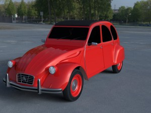 citroen 2cv hdri 3Dモデル