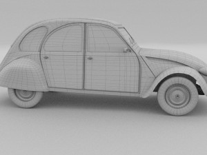 citroen 2cv hdri 3D 模型