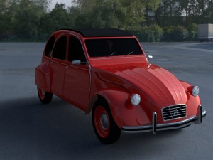 citroen 2cv hdri 3D 模型