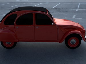 citroen 2cv hdri 3D 模型