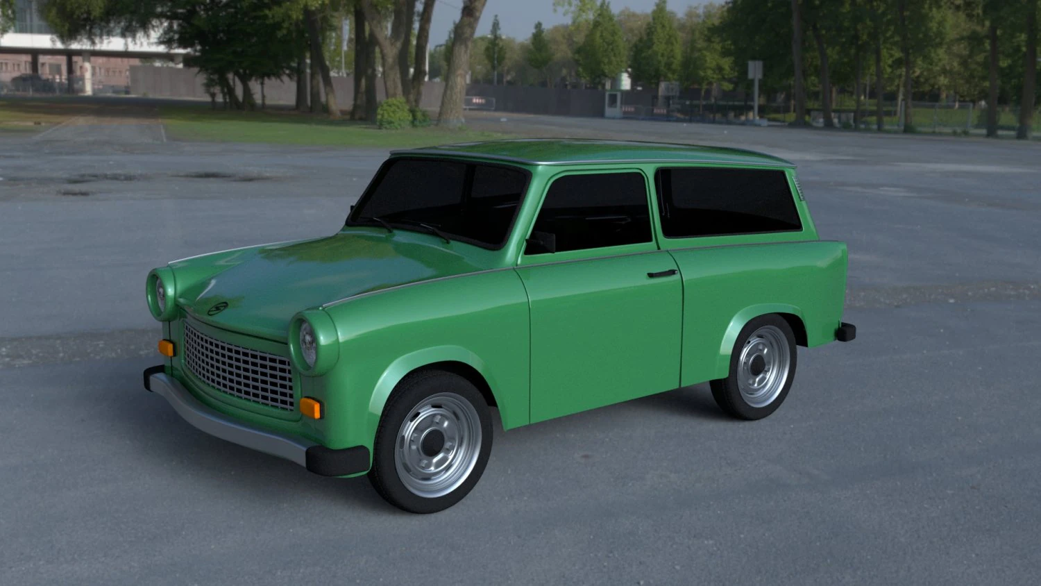 trabant 601 estate hdri 3D Model .c4d .max .obj .3ds .fbx .stl .blend 