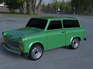 trabant 601 estate hdri 3D Model