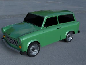 trabant 601 estate hdri 3D Model