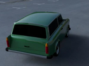 trabant 601 estate hdri 3D Model