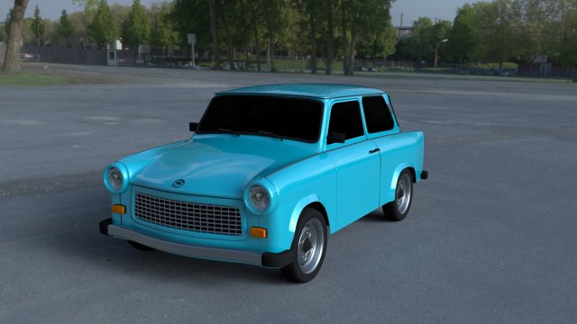 trabant 601 hdri Model 3D .c4d .max .obj .3ds .fbx .stl .blend 