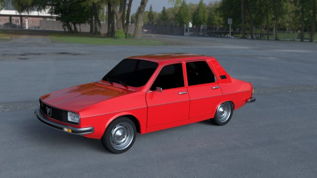 renault 12 - dacia 1300 hdri 3D Model .c4d .max .obj .3ds .fbx .stl .blend