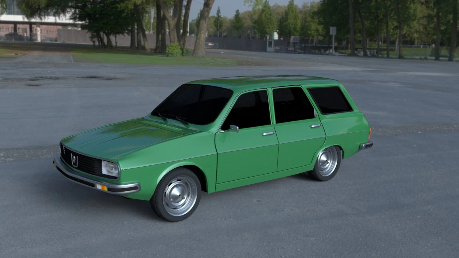 renault 12 - dacia 1300 estate hdri 3D Model .c4d .max .obj .3ds .fbx .stl .blend 