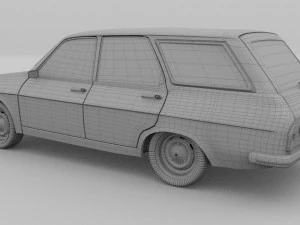 renault 12 - dacia 1300 estate hdri 3D Model