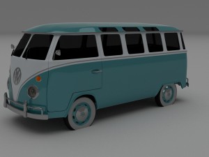 vw bus mk 1 hdri 3D Model
