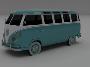 vw bus mk 1 hdri 3D Model