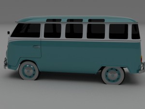 vw bus mk 1 hdri 3D Model