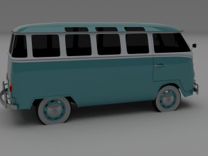 vw bus mk 1 hdri 3D Model