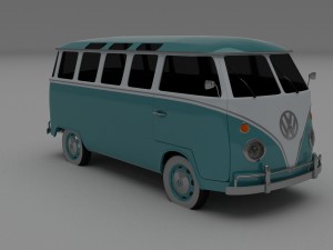 vw bus mk 1 hdri 3D Model