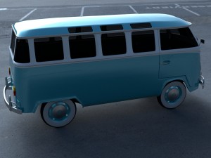 vw bus mk 1 hdri 3D Model