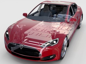 tesla model s with chassis-interior rev 3D Models