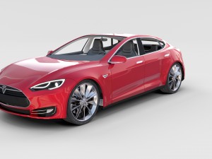 tesla model s with chassis-interior rev 3D Model