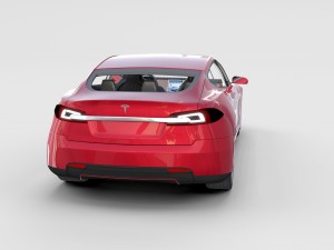 tesla model s with chassis-interior rev 3D Model
