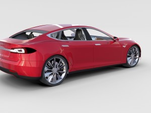 tesla model s with chassis-interior rev 3D Model